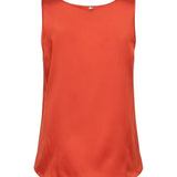 MMAstrid Silk Tank Top in red back product view