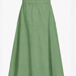 Mos Mosh Green A-Line Skirt with elasticated waistband - reverse view