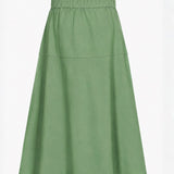 Mos Mosh Green A-Line Skirt with elasticated waistband - reverse view