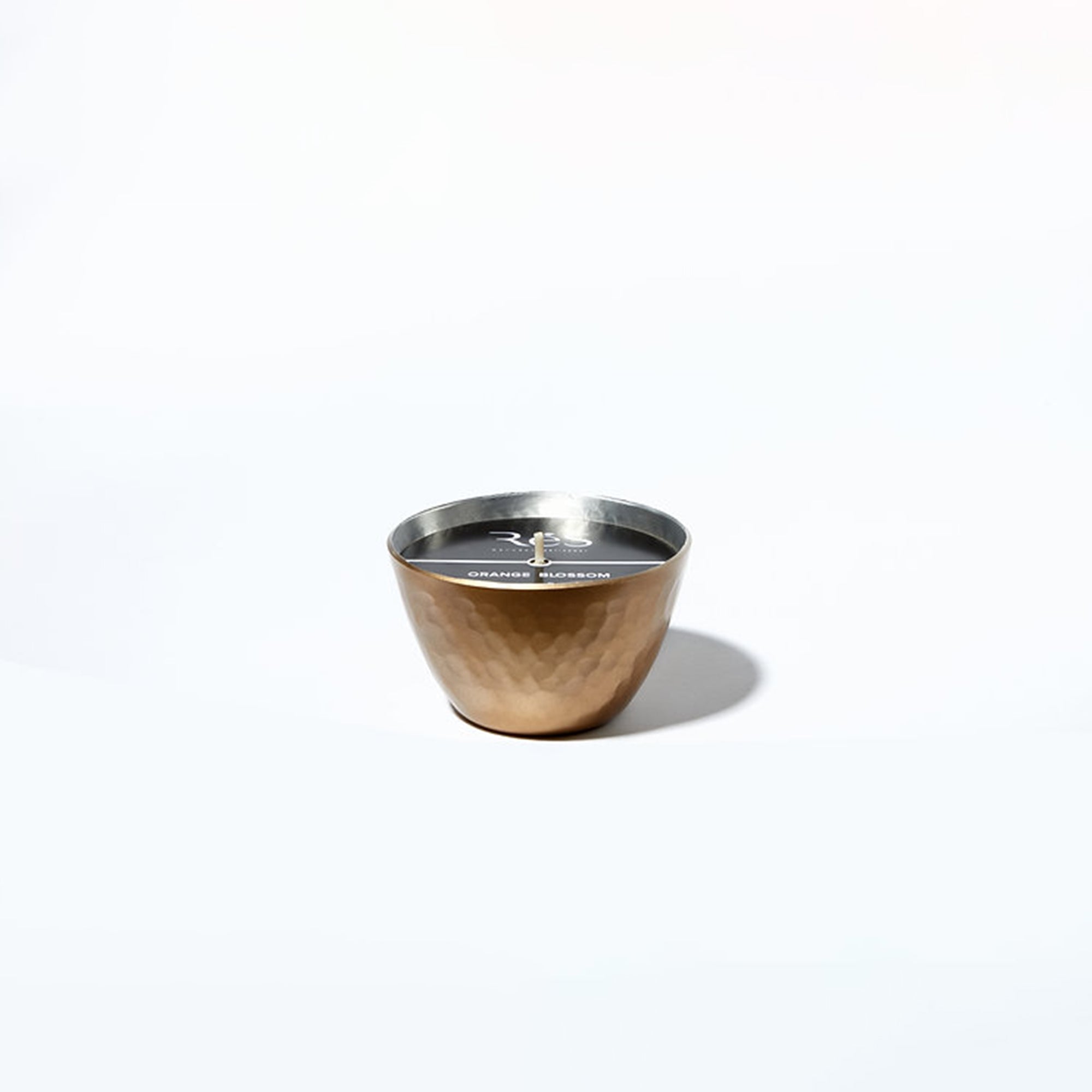 Res Natural Hammered Bronze Candle with Beeswax and Soy Wax Blend