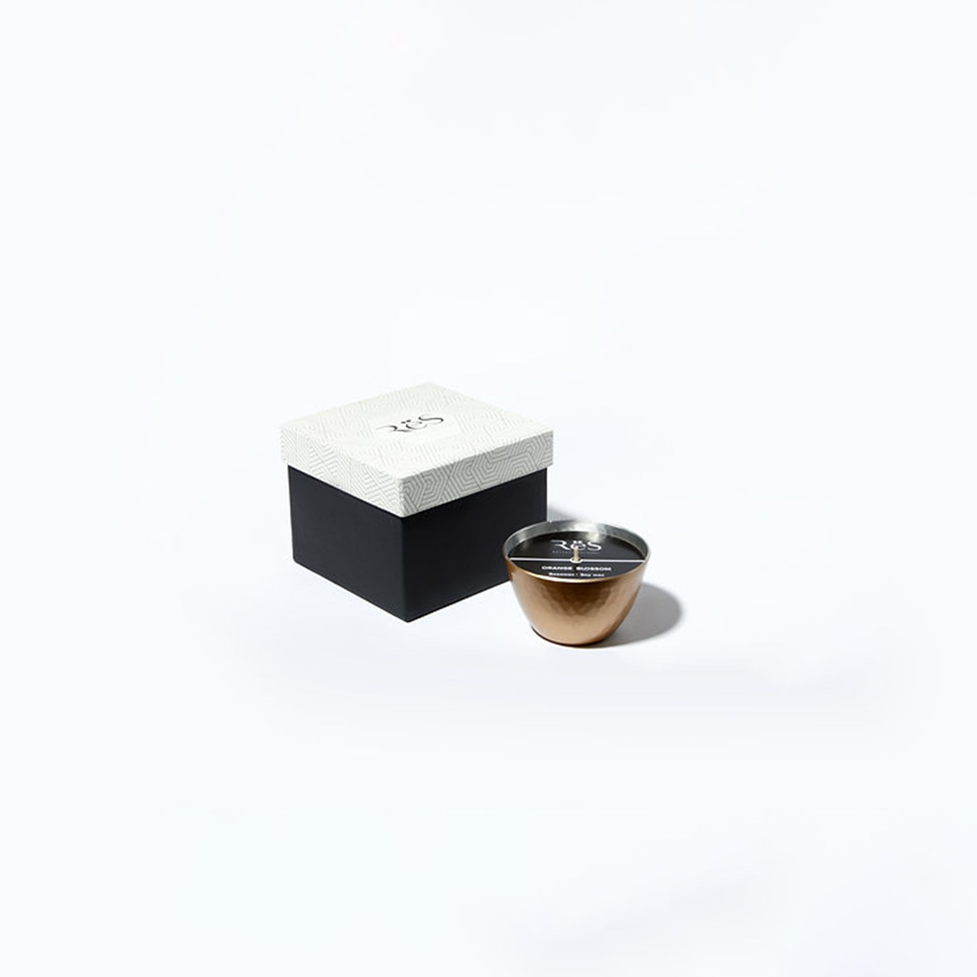 Res Natural Hammered Bronze Candle with gift packaging