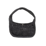 Atelier Bagatelle Riviera Raffia Bag in black, product view – 99things.ch