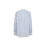 Mos Mosh Elinda stripe lace shirt in Brunnera blue, back view – 99things.ch