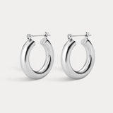 Luv AJ Baby Amalfi Tube Hoops in silver