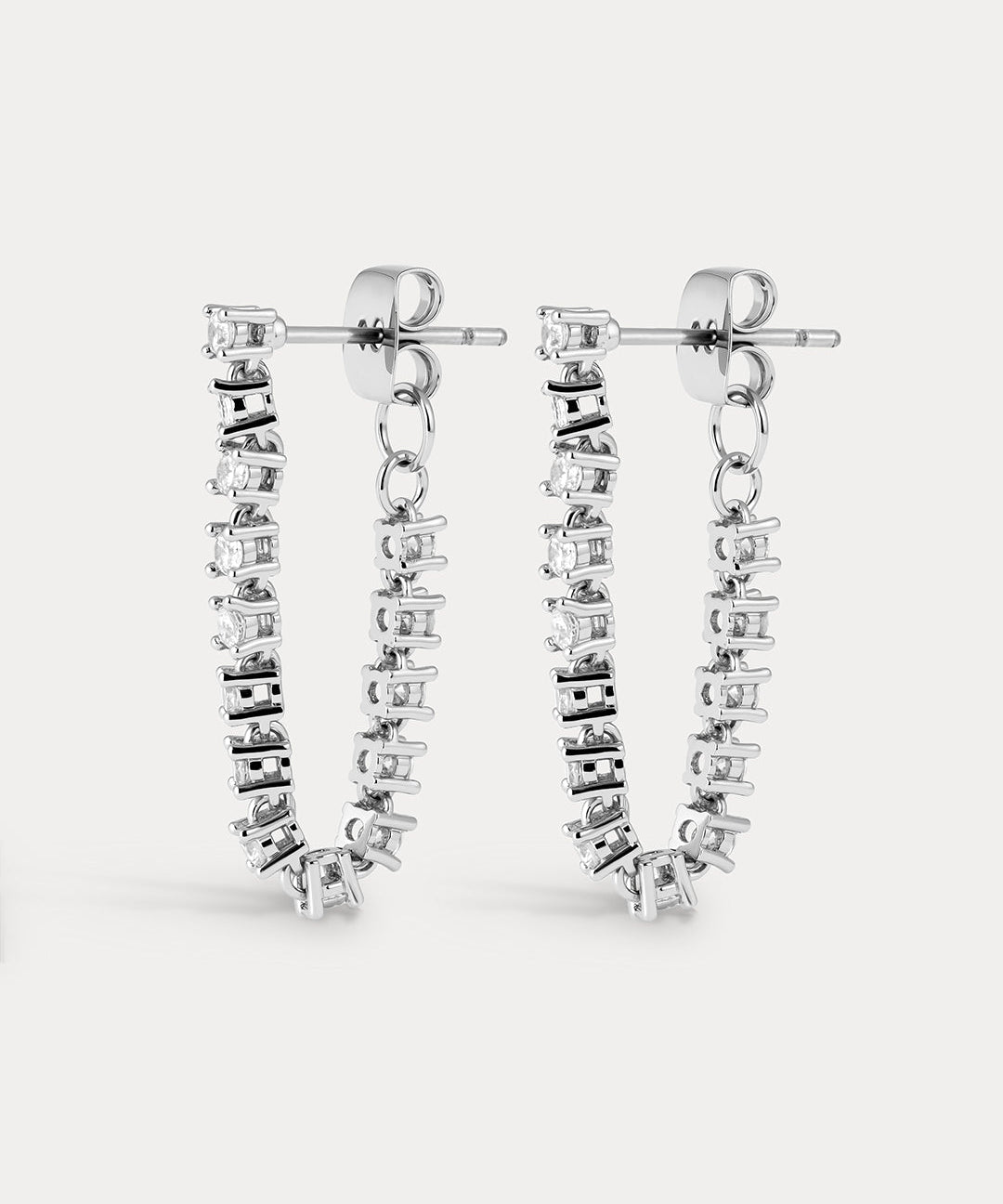 Luv AJ Ballier Chain Studs in silver