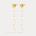 Luv AJ Seychelles Pearl Drop Studs in gold