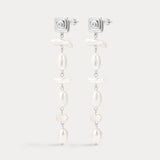 Luv AJ Seychelles Pearl Drop Studs in silver