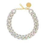VANESSA BARONI -Flat Chain Necklace | Jade Marble