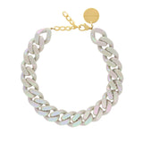 VANESSA BARONI -Flat Chain Necklace | Jade Marble