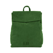 Emmy Boo Backpack Lipari in green suede crust leather with adjustable shoulder straps..