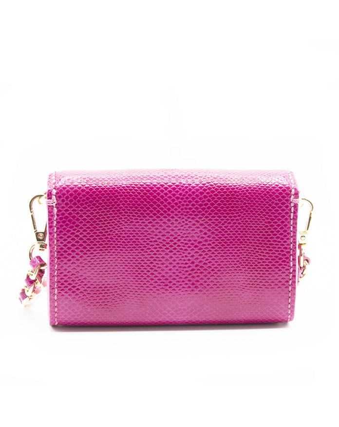 Aetalia Ary fuchsia pink leather shoulder bag, perfect for adding a pop of color to any outfit.