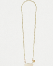 Agathe White Beaded Phone Chain 120cm stylish hands-free smartphone accessory with elegant white beads