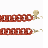 Alice Soft Touch Phone Chain in Brique 120cm stylish crossbody smartphone strap with soft-touch finish