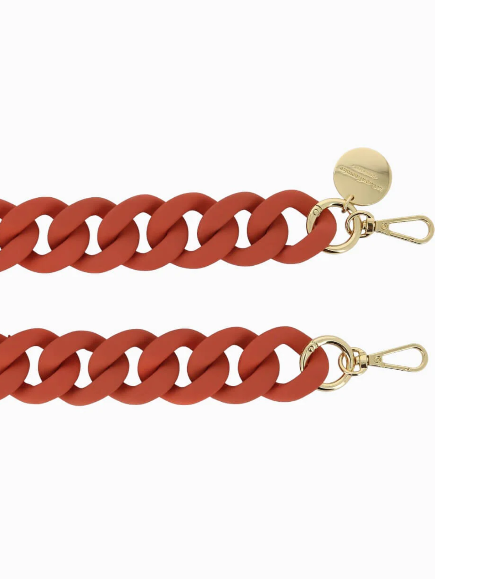 Alice Soft Touch Phone Chain in Brique 120cm stylish crossbody smartphone strap with soft-touch finish