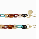 Amber Multicolor Resin Phone Chain 120cm colorful crossbody smartphone accessory with resin links