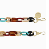 Amber Multicolor Resin Phone Chain 120cm colorful crossbody smartphone accessory with resin links