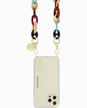 Amber Multicolor Resin Phone Chain 120cm colorful crossbody smartphone accessory with resin links