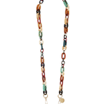 Amber Multicolor Resin Phone Chain 120cm colorful crossbody smartphone accessory with resin links