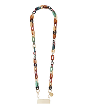 Amber Multicolor Resin Phone Chain 120cm colorful crossbody smartphone accessory with resin links