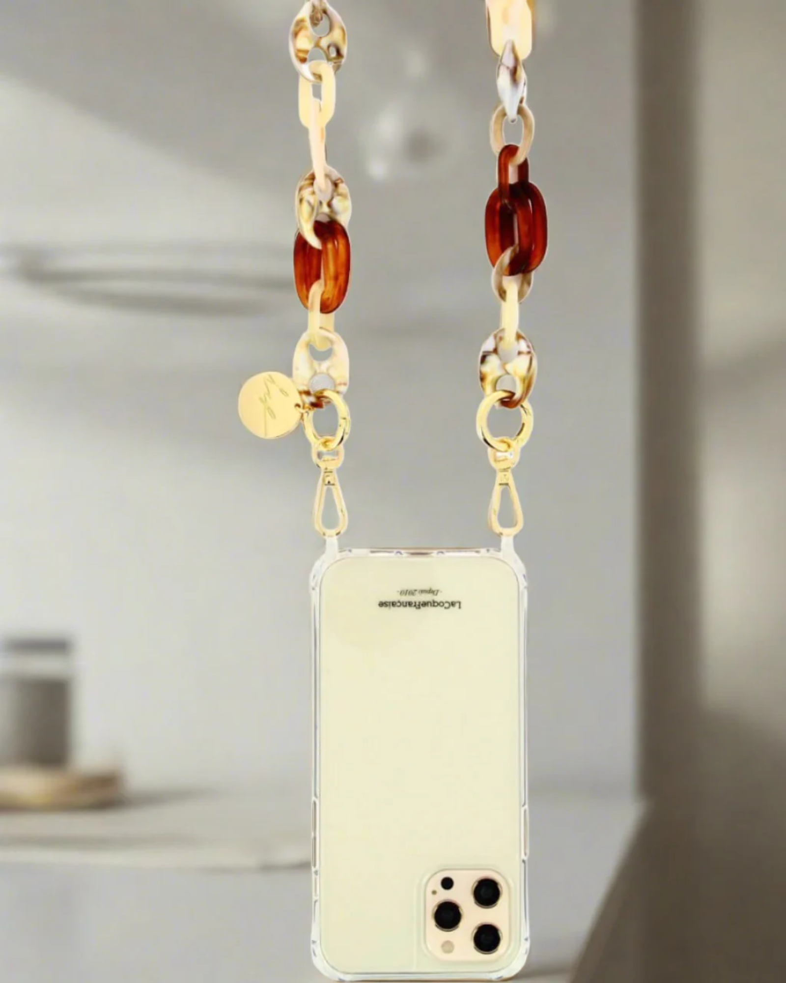 Andy Resin Link Phone Chain in Caramel Mix stylish smartphone accessory with premium resin chain links
