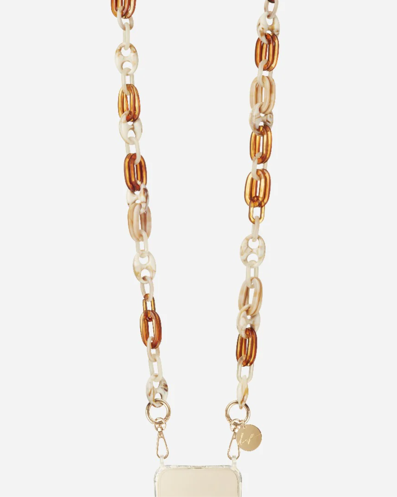 Andy Resin Link Phone Chain in Caramel Mix stylish smartphone accessory with premium resin chain links