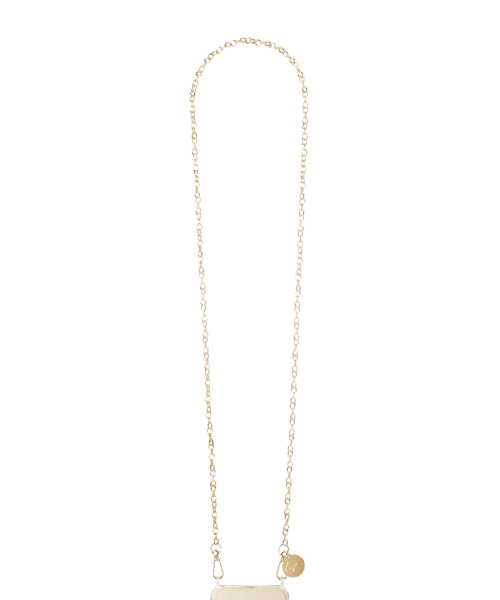 Aya Gold-Tone Link Phone Chain 120cm stylish metallic crossbody smartphone accessory in gold finish