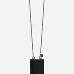 Bahia Vegan Leather Phone Bag with Strap in Black stylish crossbody phone pouch for smartphones