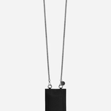 Bahia Vegan Leather Phone Bag with Strap in Black stylish crossbody phone pouch for smartphones
