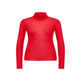 Top col roulé – Rouge