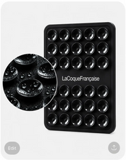 Black Silicone Phone Grip anti slip mobile accessory for secure smartphone handling