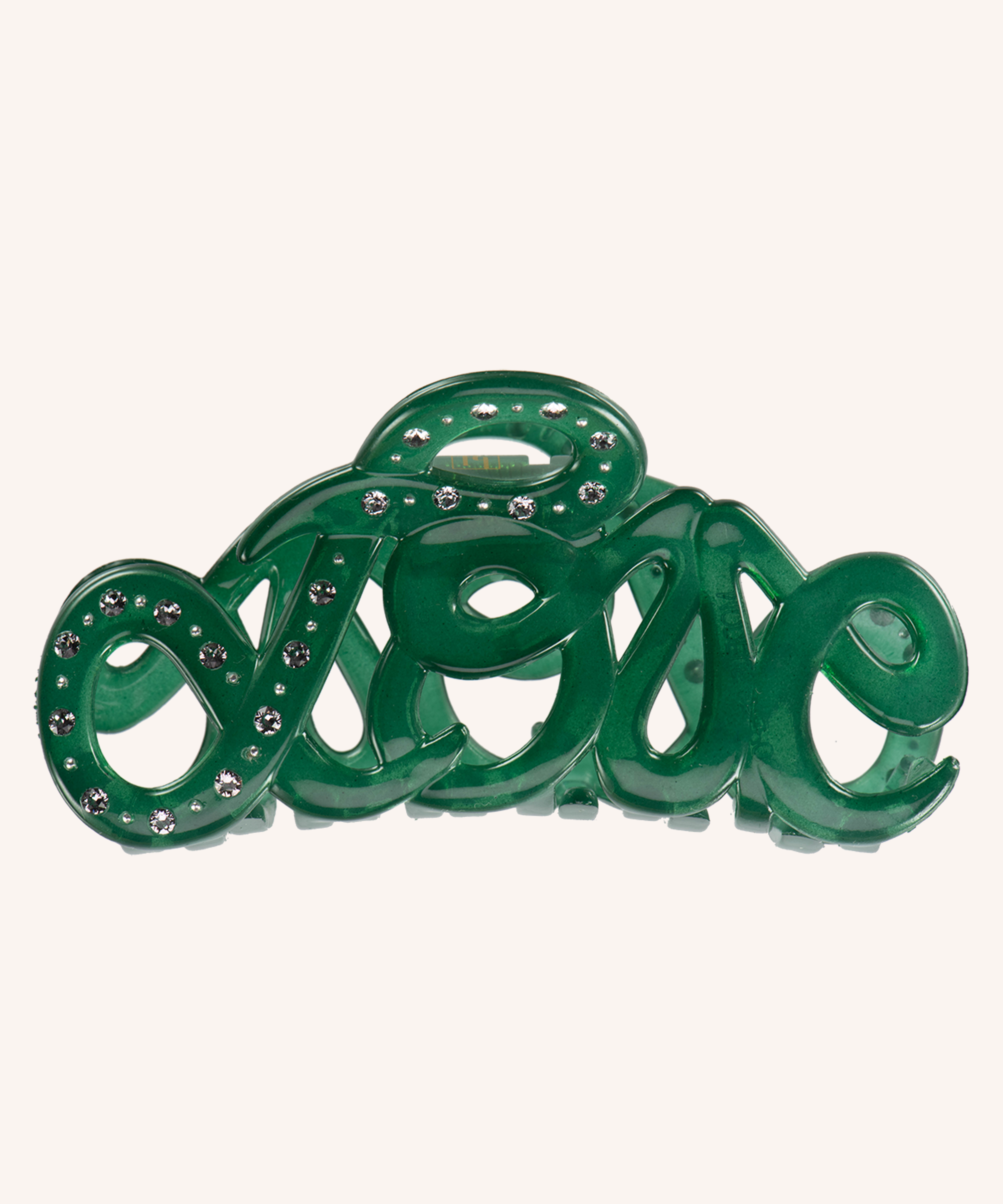 Bon Dep Love Swarovski Crystal Hair Claw 8cm – Green