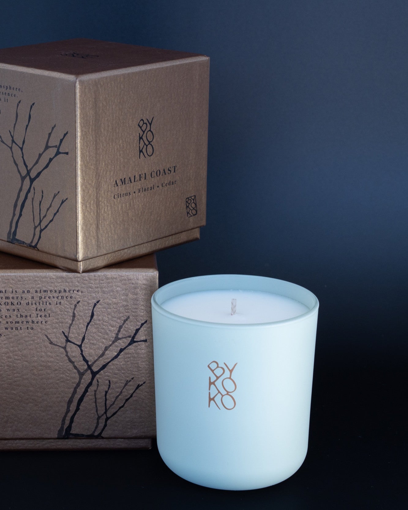 BYKOKO Amalfi Coast scented candle with its gift box