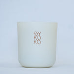 BYKOKO Edelweiss Bloom scented candle in matt ivory glass