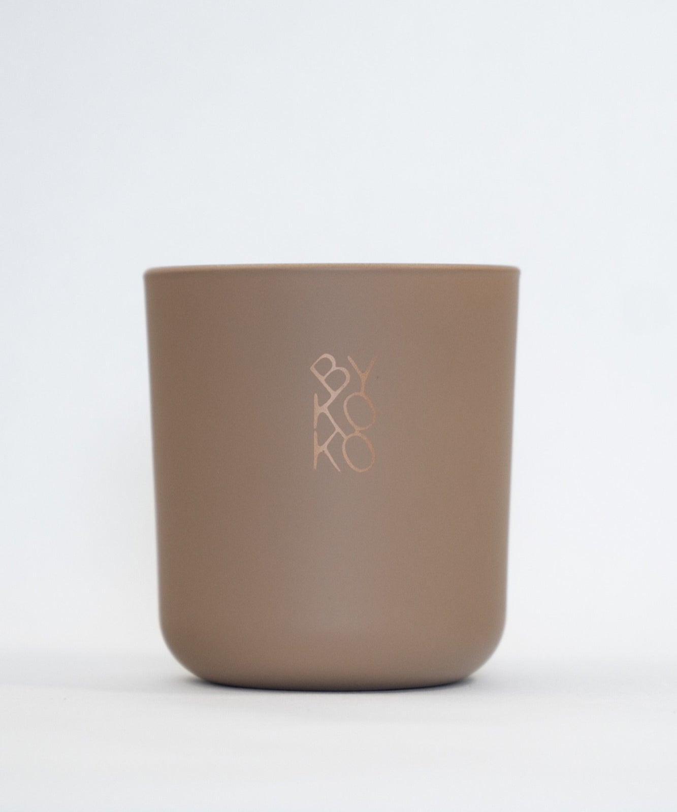 BYKOKO Golden Amber scented candle in matt camel glass