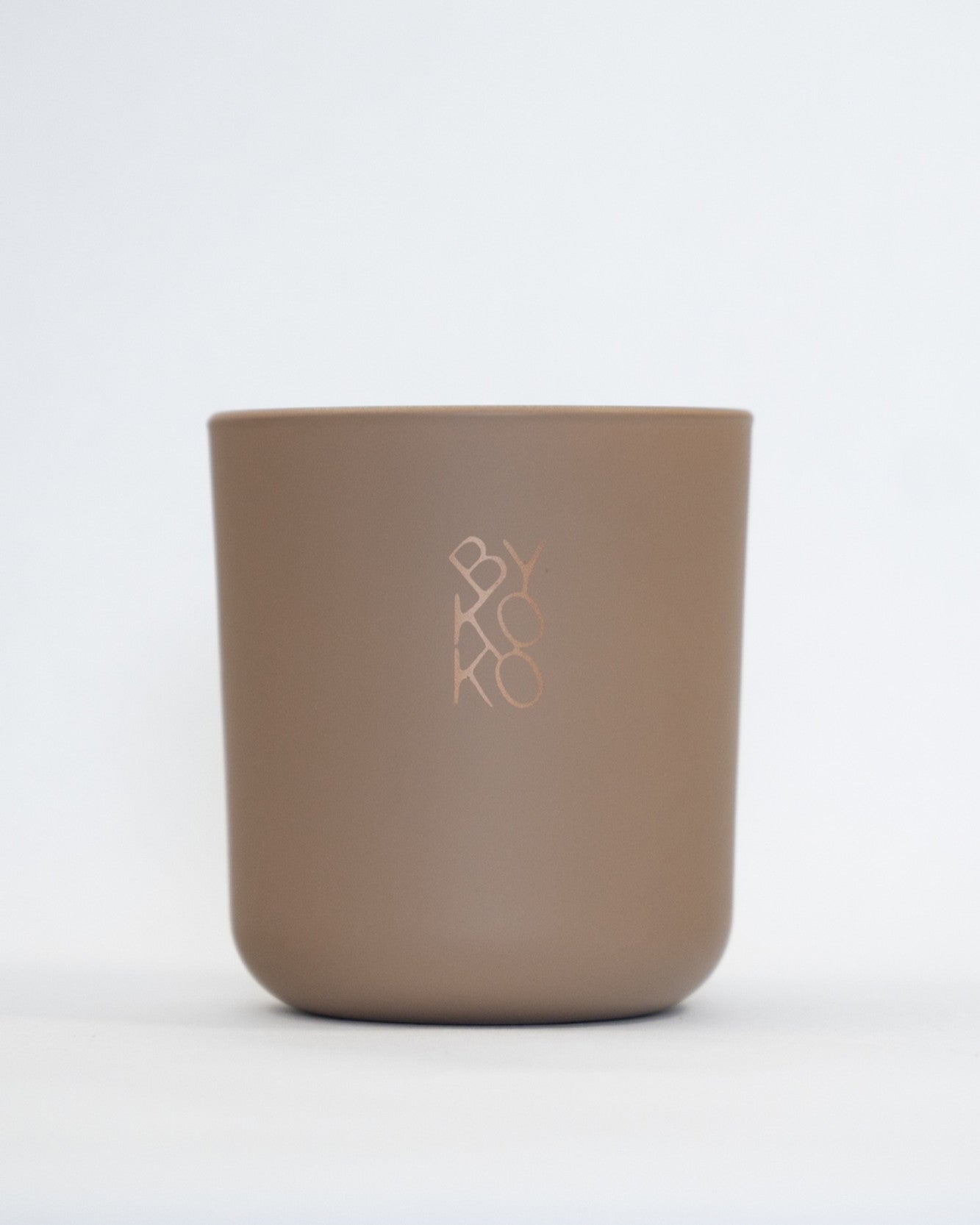 BYKOKO Golden Amber scented candle in matt camel glass