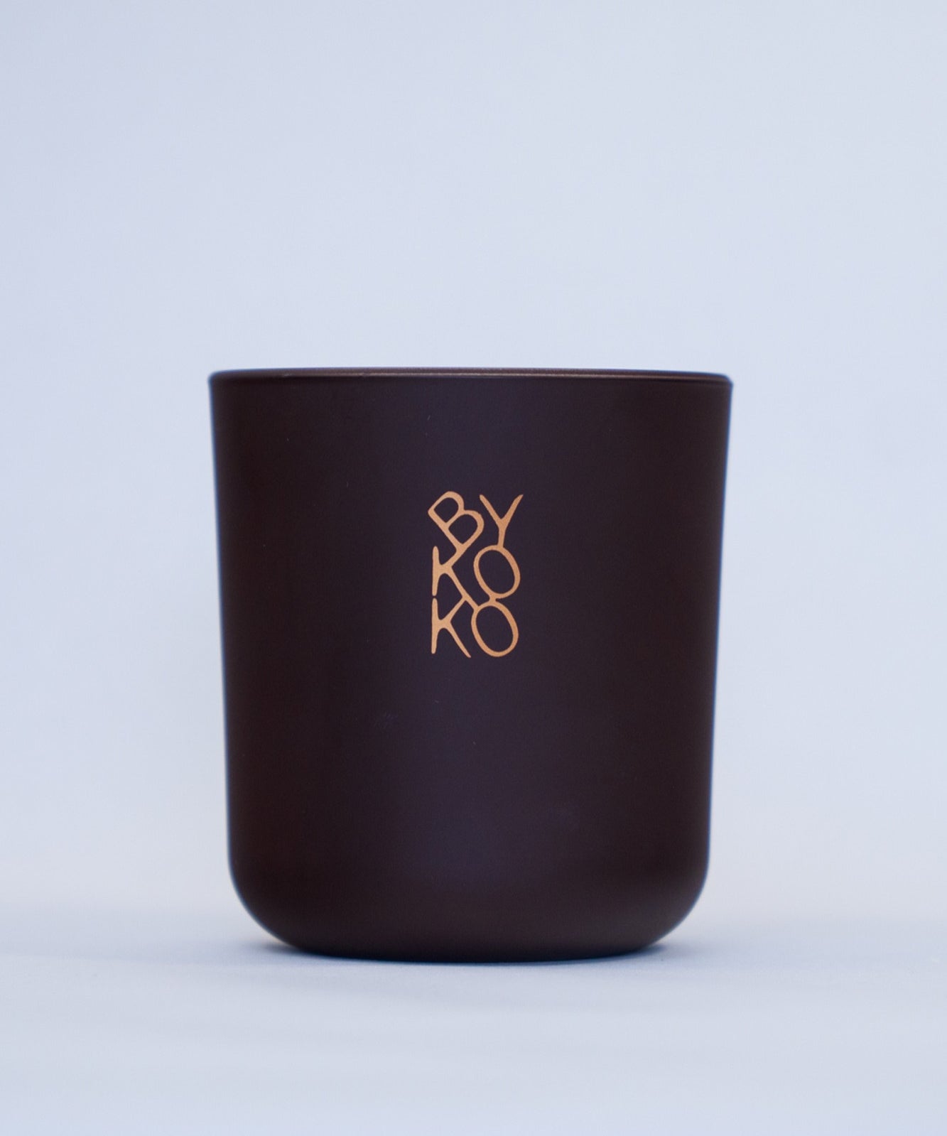 BYKOKO Havana Lovers scented candle in matt aubergine-brown glass