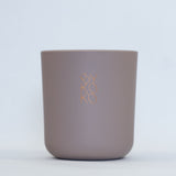BYKOKO Noble Leather scented candle in matt taupe glass