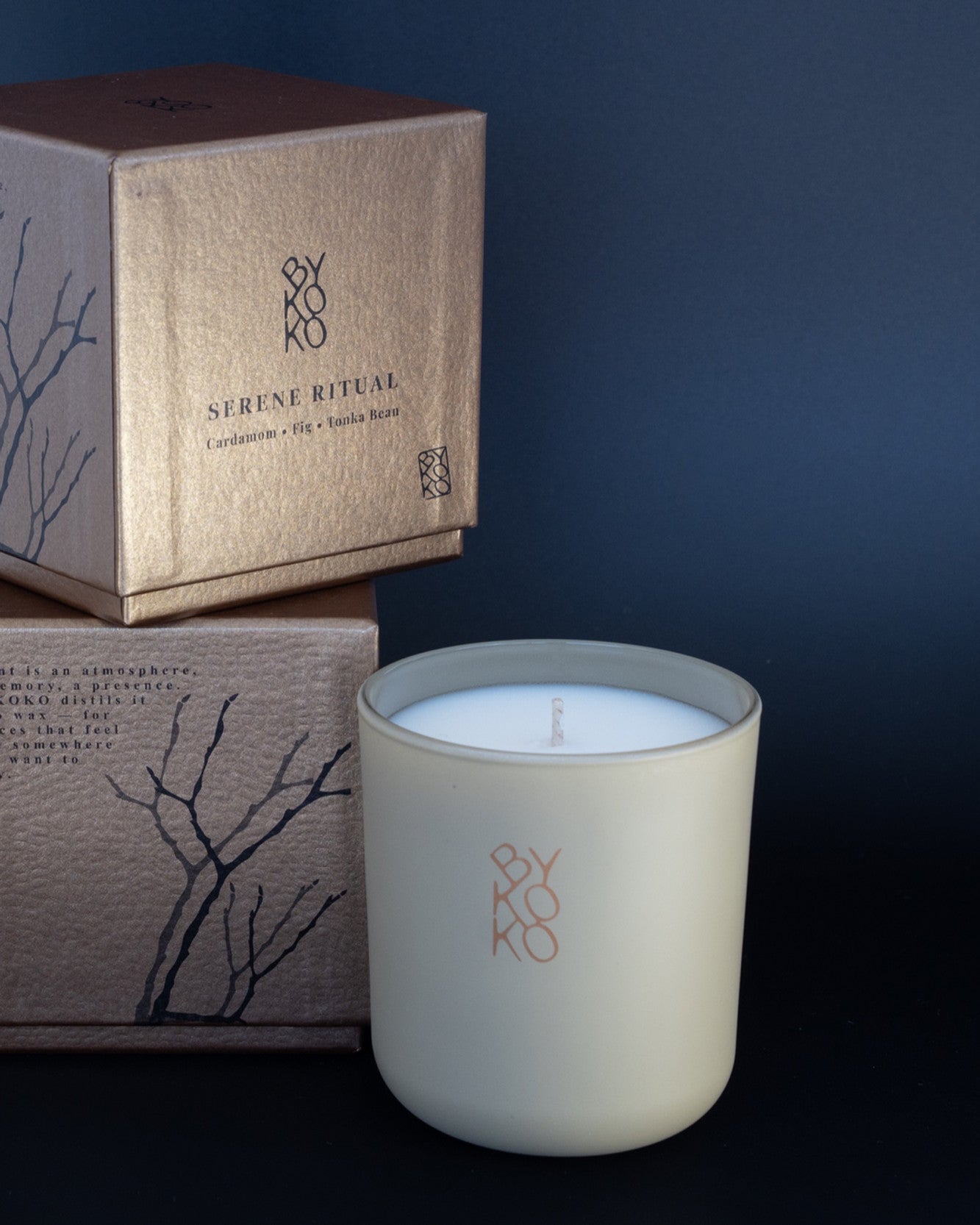 BYKOKO Serene Ritual scented candle with its gift box