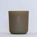 BYKOKO Serene Ritual scented candle in matt khaki-beige glass