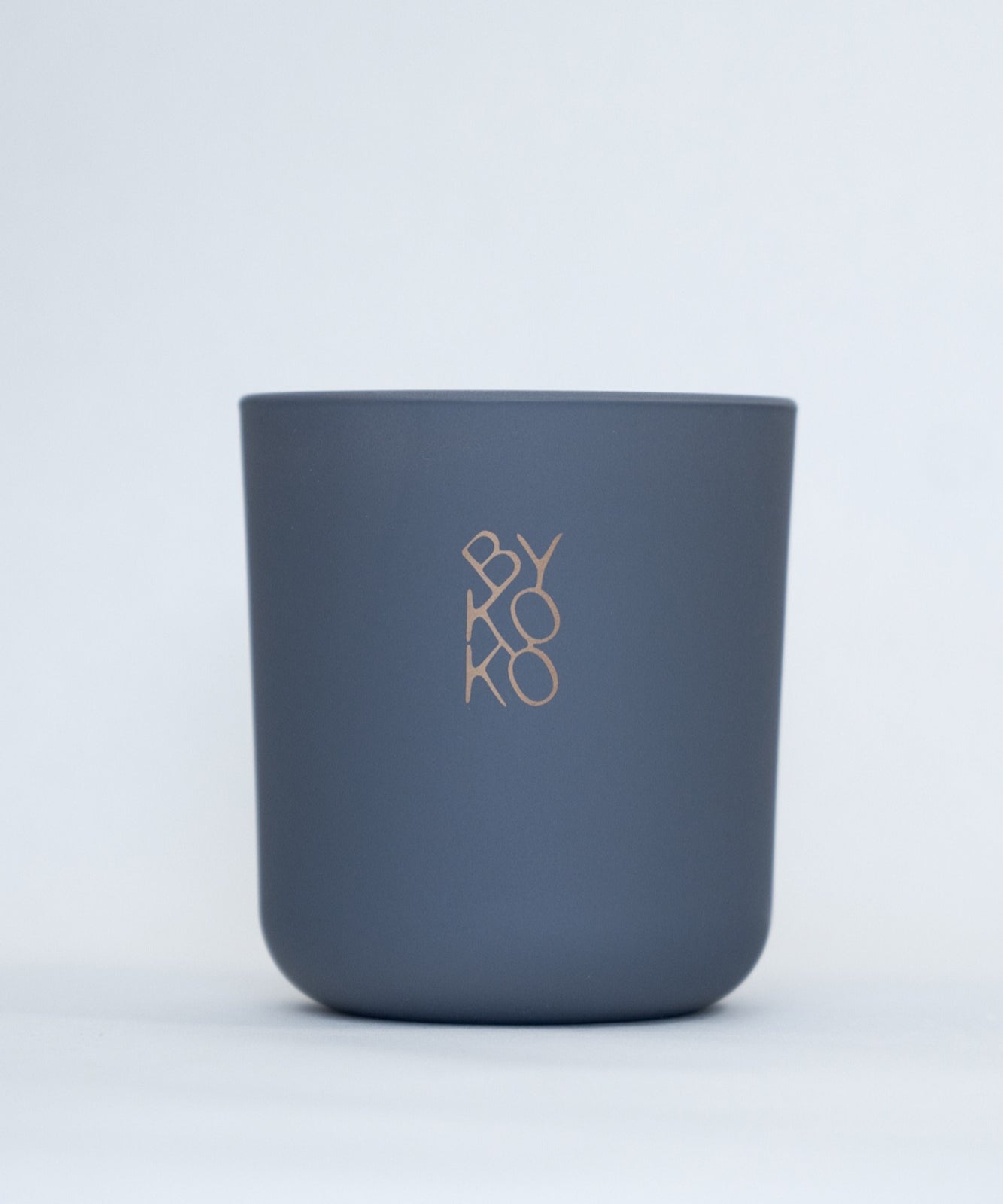 BYKOKO Velvet Santal scented candle in matt anthracite-grey glass