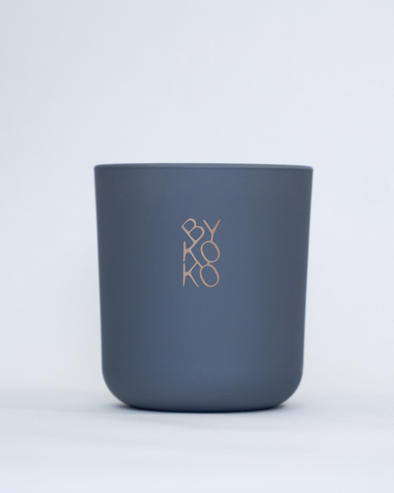 BYKOKO Velvet Santal scented candle in matt anthracite-grey glass