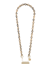 Cassy Crossbody Phone Chain Tortoiseshell stylish amber brown crossbody smartphone accessory