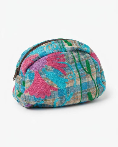 Cofur Embroidered Toiletry Bag – Blue & Pink