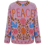 Cofur 'Peace' Embroidered Velvet Jacket – Lilac – back view