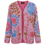Cofur 'Peace' Embroidered Velvet Jacket – Lilac – front view