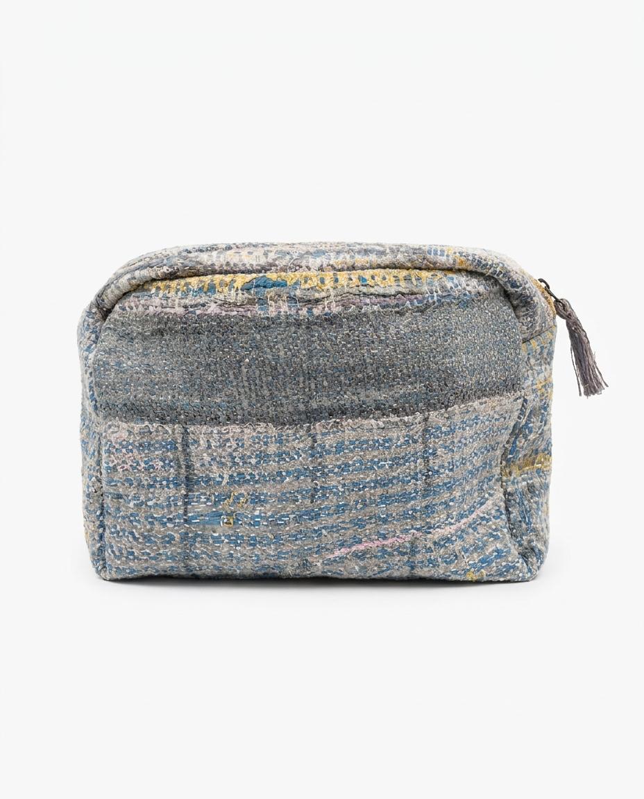 Cofur Silk Toiletry Bag – Blue Grey – front view