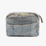 Cofur Silk Toiletry Bag – Blue Grey – front view