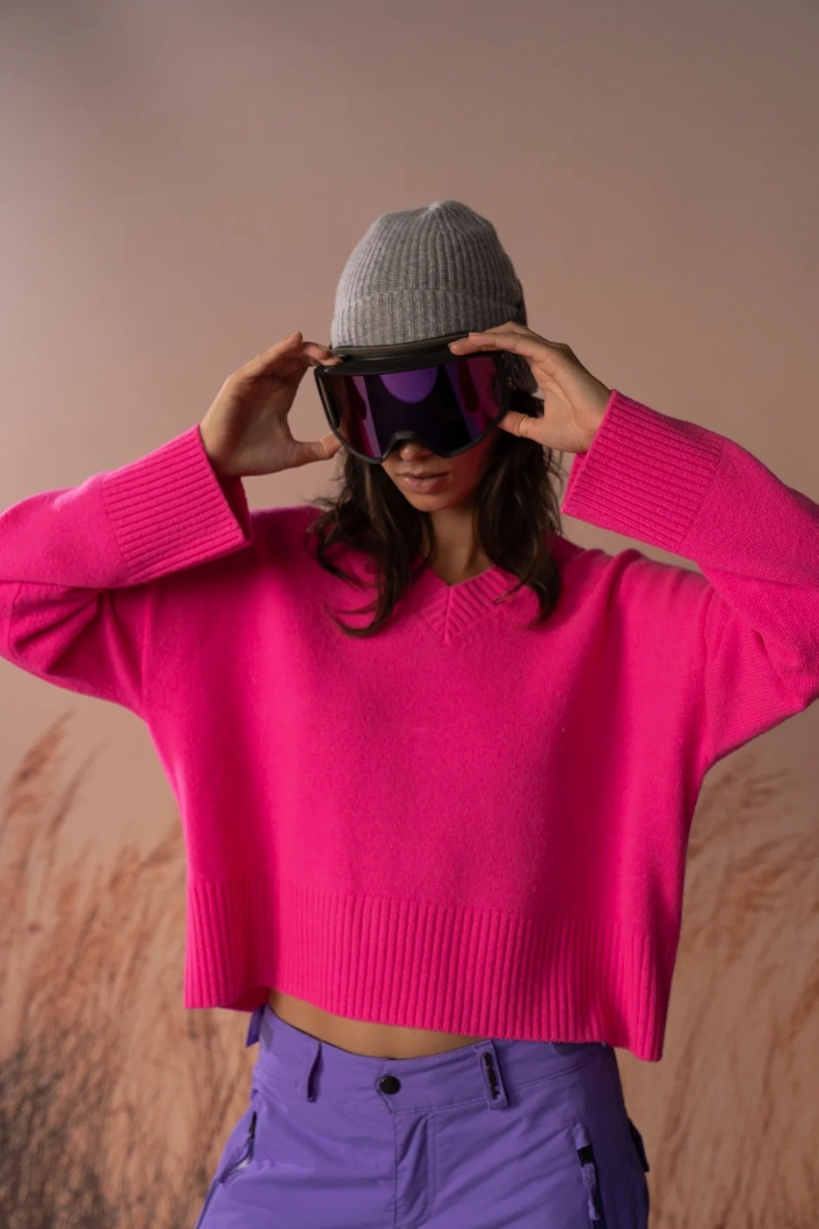 Carmen V-Neck Jumper – Pink Panther – view 5