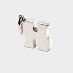 Coluri letter H charm in silver, 28 mm