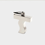 Coluri letter T charm in silver, 28 mm